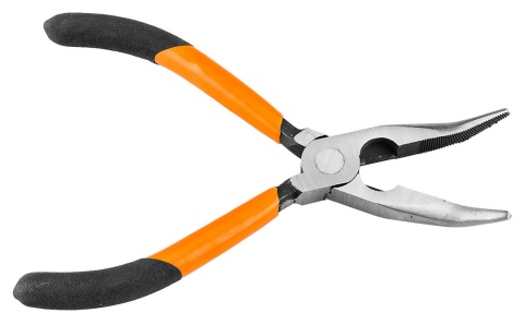 Szczypce wydłużone wygięte 160 mm 01-277