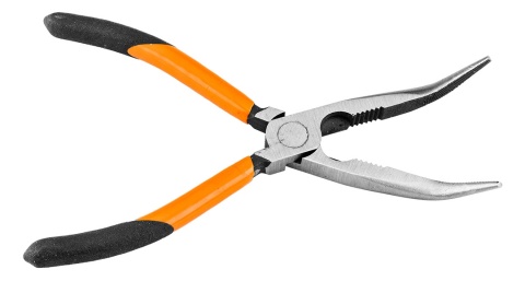 Szczypce wydłużone wygięte 200 mm 01-278