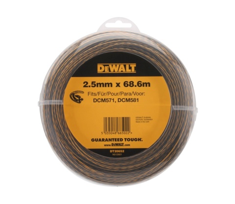 Żyłka do podkaszarki kosy 2.5mm x 68.6m DEWALT DT20652