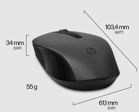 Bezprzewodowa klawiatura i mysz HP 330 czarna pełnowymiarowa z blokiem numerycznym 2V9E6AA (duży enter)