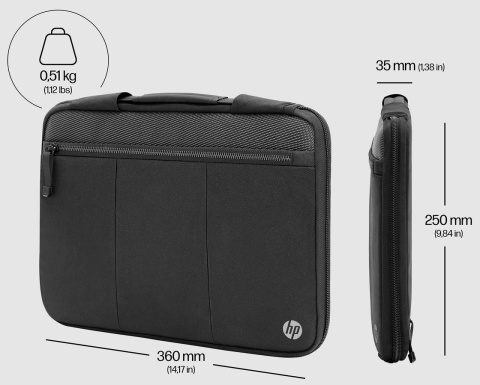 Eleganckie etui/futerał/pokrowiec HP Executive na laptopa 14 cali czarny, jak kompaktowa torba 6B8Y3AA