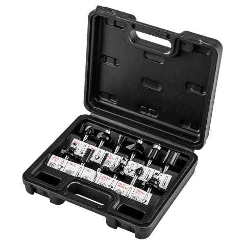 Frezy do drewna widiowe, trzpień 6 mm, zestaw 12 szt 56T613