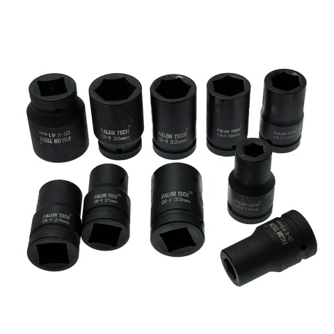 KLUCZE NASADOWE UDAROWE KUTE CR-V 17-41mm 1" Zestaw 10szt. FALON-TECH