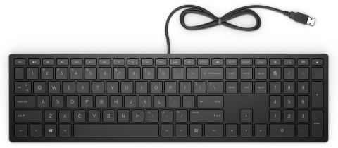 Klawiatura HP Pavilion 300 USB przewodowa czarna pełnowymiarowa numeryczna 4CE96AA