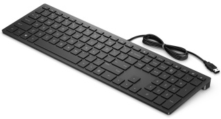 Klawiatura HP Pavilion 300 USB przewodowa czarna pełnowymiarowa numeryczna 4CE96AA