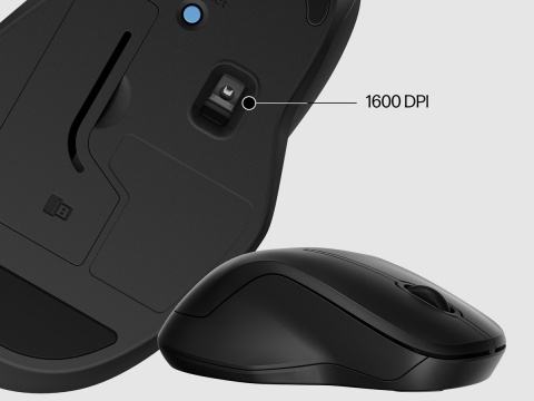 Mysz bezprzewodowa HP 255 Dual Wireless czarna odbiornik USB lub Bluetooth 5.0 8R3U1AA