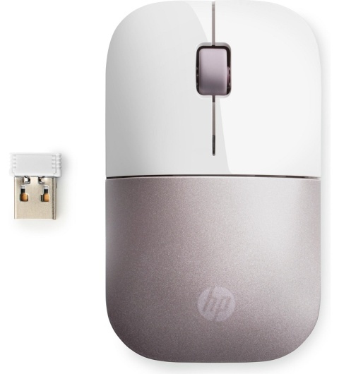 Mysz bezprzewodowa HP Z3700 Pink różowo-biała odbiornik 2.4GHz USB 4VY82AA