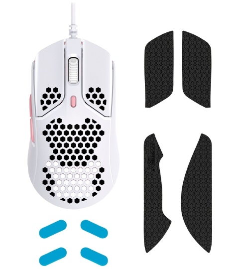 Mysz przewodowa gamingowa HyperX Pulsefire Haste biało-różowa kabel USB 1.8 m uniwersalny profil, do 16000 DPI 4P5E4AA