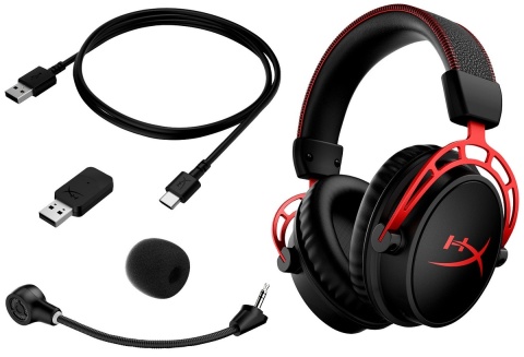 Słuchawki bezprzewodowe gamingowe HyperX Cloud Alpha Red czarno-czerwone 4P5D4AA
