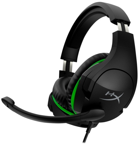 Słuchawki przewodowe gamingowe nauszne HyperX CloudX Stinger Xbox czarno-zielone 4P5K1AA