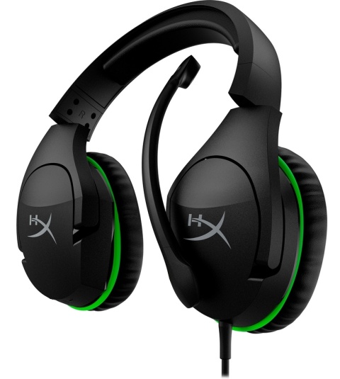 Słuchawki przewodowe gamingowe nauszne HyperX CloudX Stinger Xbox czarno-zielone 4P5K1AA