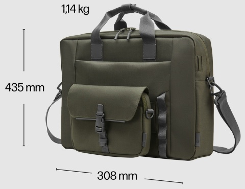 Torba HP Modular 15.6 cali 3w1 Torba - Etui - Saszetka zielono-szara modułowa na laptopa 9J4C2AA
