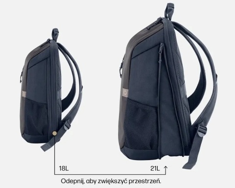 Stylowy plecak HP Travel 18l na laptopa 15.6 cala 6B8U6AA