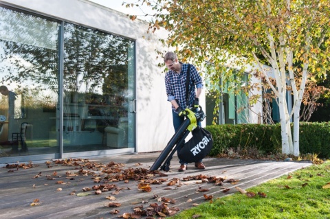Dmuchawa Odkurzacz Do Liści Akumulatorowa Narzędzie Ogrodowy RYOBI OBV18 18V