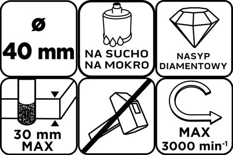 Otwornica diamentowa 40 mm 56T736