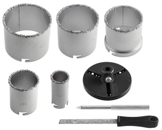 Otwornice wolframowe 32-83 mm, zestaw 8 szt 56T743