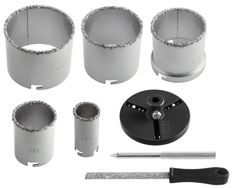 Otwornice wolframowe 32-83 mm, zestaw 8 szt 56T743