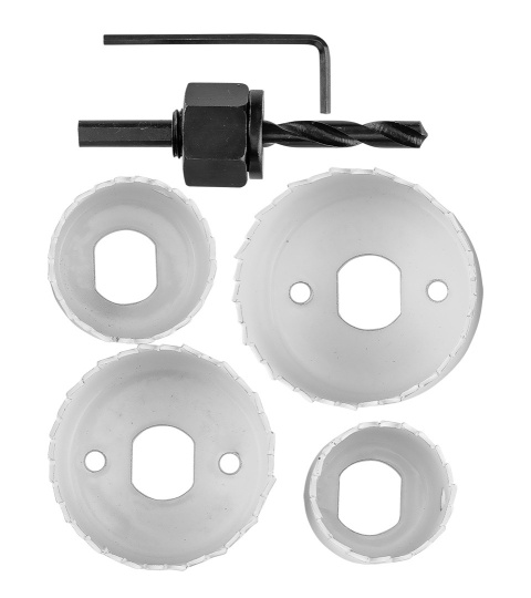 Otwornice z adapterem, 32-54 mm, zestaw 6 szt 56T722