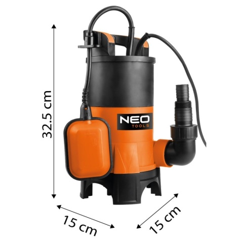 Pompa Zanurzeniowa Zatapialna do Wody Brudnej Czystej z Pływakiem 400W 04-745 NEO TOOLS