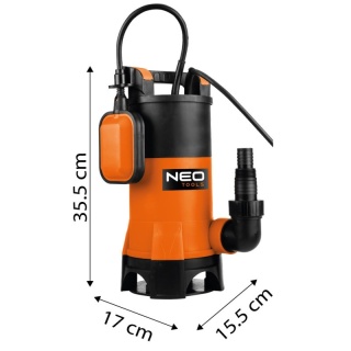 Pompa Zanurzeniowa Zatapialna do Wody Brudnej Czystej z Pływakiem 900W 04-746 NEO TOOLS
