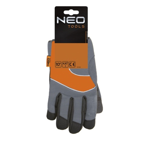 Rękawice robocze, skóra syntetyczna, wstawki pcv, 10" 97-605