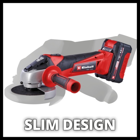 SZLIFIERKA KĄTOWA 115mm 18V AKUMULATOR 4,0Ah ŁADOWARKA TC-AG 18/115 EINHELL