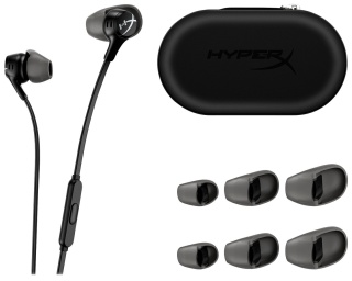 Słuchawki przewodowe douszne HyperX Cloud Earbuds II czarno-szare 70N24AAR