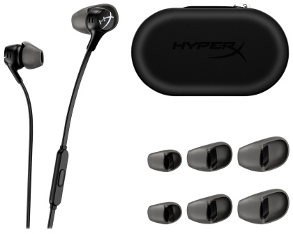 Słuchawki przewodowe douszne HyperX Cloud Earbuds II czarno-szare 70N24AAR