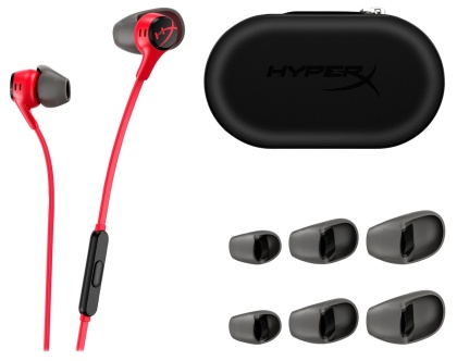Słuchawki przewodowe douszne HyperX Cloud Earbuds II czerwono-szare 705L8AAR