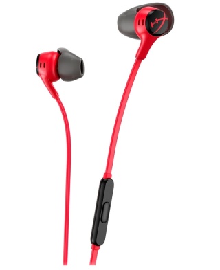 Słuchawki przewodowe douszne HyperX Cloud Earbuds II czerwono-szare 705L8AAR