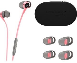 Słuchawki przewodowe douszne HyperX Cloud Earbuds różowo-szare 6N9J8AA