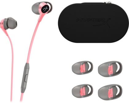 Słuchawki przewodowe douszne HyperX Cloud Earbuds różowo-szare 6N9J8AA