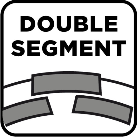 Tarcza diamentowa szlifierska, 2 segmenty, 125 x 22. 2 mm, na sucho 57T324