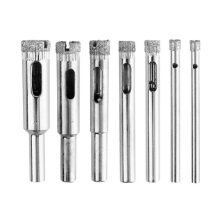 Wiertła diamentowe 4-12 mm z prowadnicą 8 szt do ceramiki gresu szkła płytek 56T737 GRAPHITE