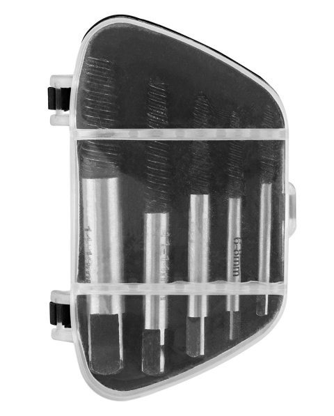 Wykrętaki do zerwanych śrub, 3 - 19 mm, zestaw 5 szt 54T428