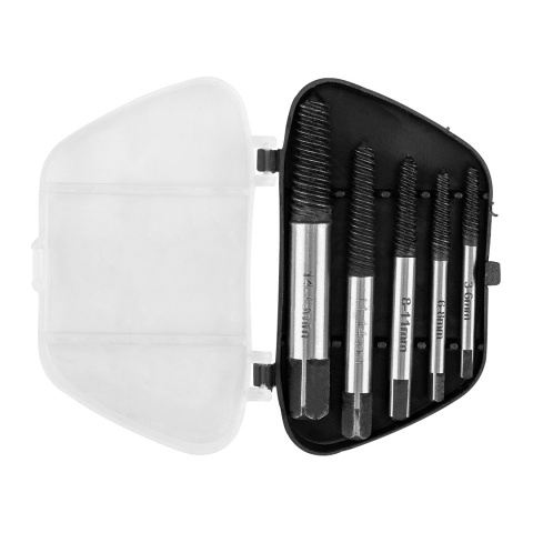 Wykrętaki do zerwanych śrub, 3 - 19 mm, zestaw 5 szt 54T428