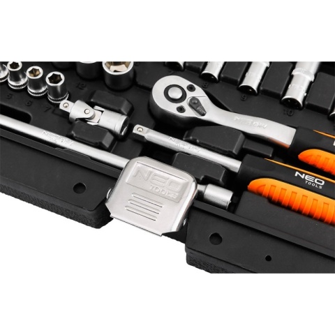 Zestaw Kluczy Nasadowych 23 elementy Grzechotka 1/4" Małe Długie Nasadki 10-231 NEO TOOLS