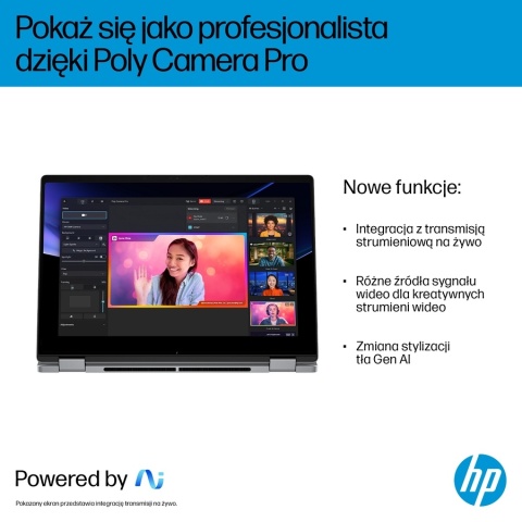 Dotykowy HP OmniBook X Flip 14 Next Gen AI 3K OLED 120Hz AMD Ryzen AI 7 350 8-rdzeni 24GB LPDDR5x 1TB SSD NVMe Windows 11