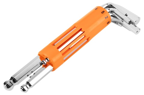 Klucze sześciokątne zestaw długie kulistych 2–10 mm zestaw 8 sztuk NEO TOOLS 09-523