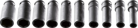 Zestaw Długich Nasadek Udarowych 10-24 mm - 10 sztuk 1/2 " NEO TOOLS 12-107