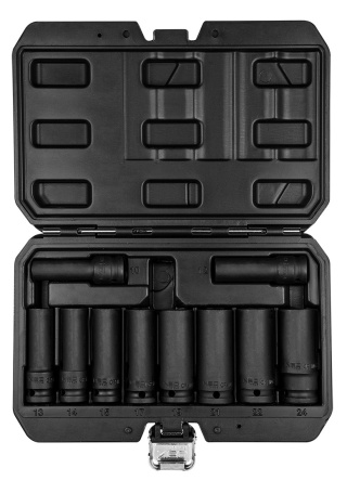 Zestaw Długich Nasadek Udarowych 10-24 mm - 10 sztuk 1/2 " NEO TOOLS 12-107