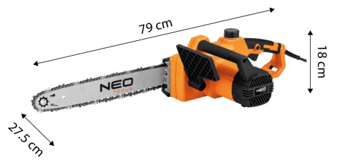 Pilarka piła łańcuchowa 1800W prowadnica 405mm gałęziówka do drewna NEO TOOLS 04-632