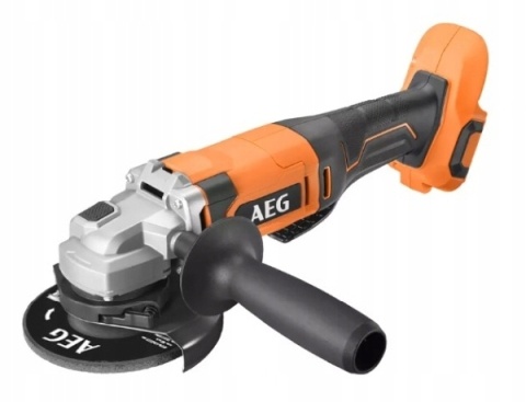 SZLIFIERKA KĄTOWA 125 MM 18V BEZSZCZOTKOWA WYŁĄCZNIK ŁOPATKOWY BODY AEG BEWS18-125X2-0