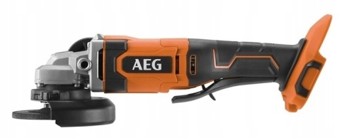 SZLIFIERKA KĄTOWA 125 MM 18V BEZSZCZOTKOWA WYŁĄCZNIK ŁOPATKOWY BODY AEG BEWS18-125X2-0