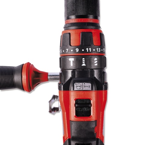 Wiertarko-wkrętarka bezprzewodowa akumulaturowa Li 18V + 2x Aku + Ładowarka +Walizka EINHELL TE-CD 18/48