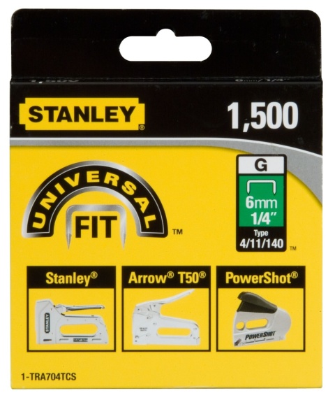 Zszywki stalowe G 6 mm Stanley 1-TRA704T