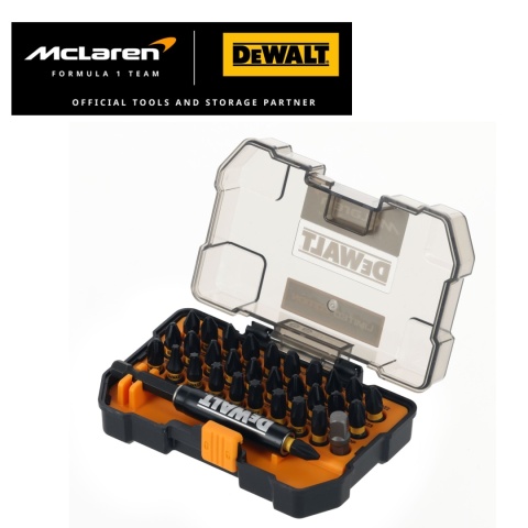 Bity 32-elementowy zestaw końcówek wkrętarskich z udarowym uchwytem McLaren DT70900T-QZ DEWALT