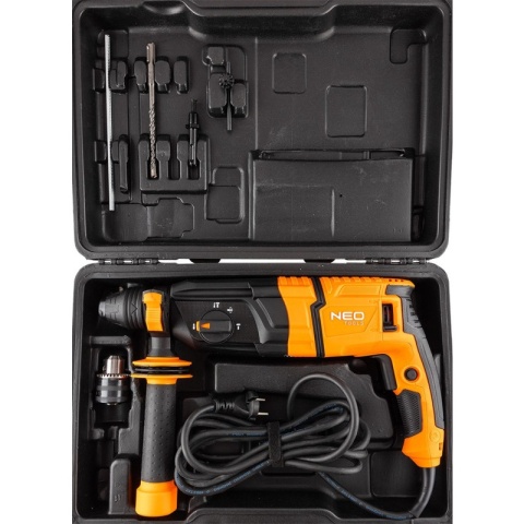 Młotowiertarka wiertarka udarowa 900W SDS + walizka udar 4 funkcje NEO TOOLS 04-723