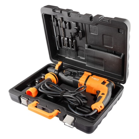 Młotowiertarka wiertarka udarowa 900W SDS + walizka udar 4 funkcje NEO TOOLS 04-723
