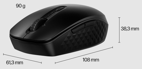 Mysz bezprzewodowa programowalna HP 425 Bluetooth 5.3, czarna, 7 przycisków, cichy klik, 7M1D5AA